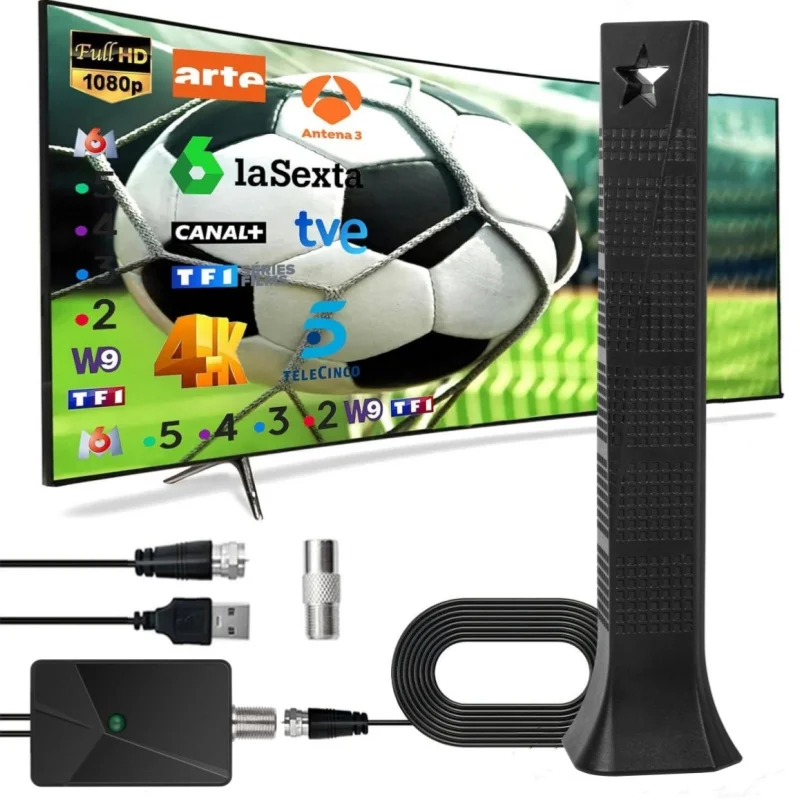 Indoor Outdoor ATSC HD Digital TV Antenna DTMB Terrestrial Wave Cross-Border Reception Antenna for Enhanced TV Signal