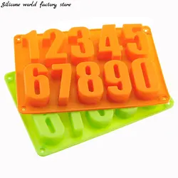 Silicone world Silicone Number Chocolate Mold DIY Cookie Candy Cake Mold Baking Pastry Mould Cake Decorate Kitchen Baking Tools