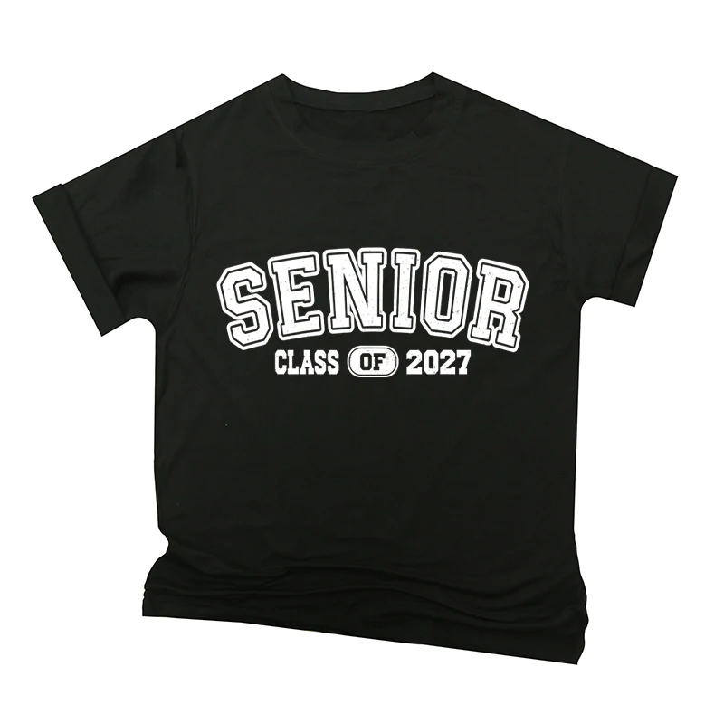 Vintage Senior 2027 Class of 2027 Seniors Graduation 2026 Senior 27 T-Shirt Women Men Short Sleeve Fashion Tshirts