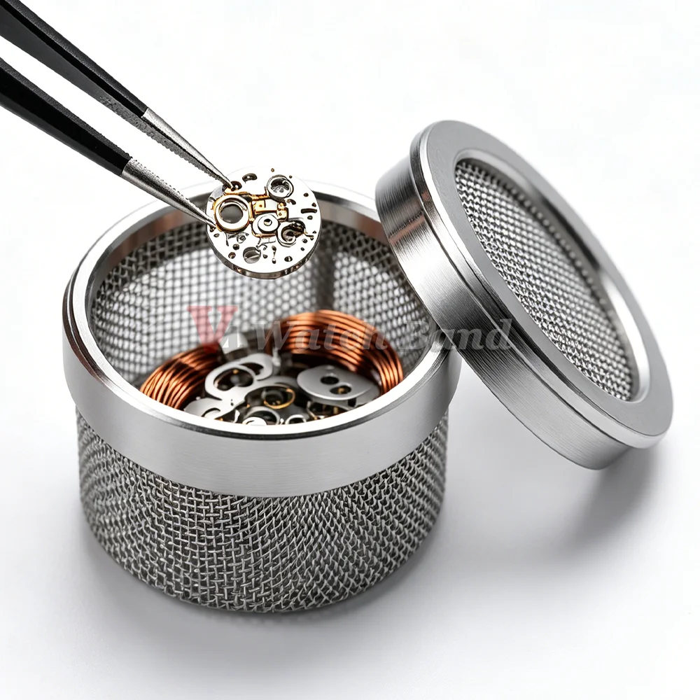 Watch Repair Tool Stainless Steel Mesh Basket Cleaning Movement Parts Small Parts Basket for Watches Ultrasonic Oil Washing Nets