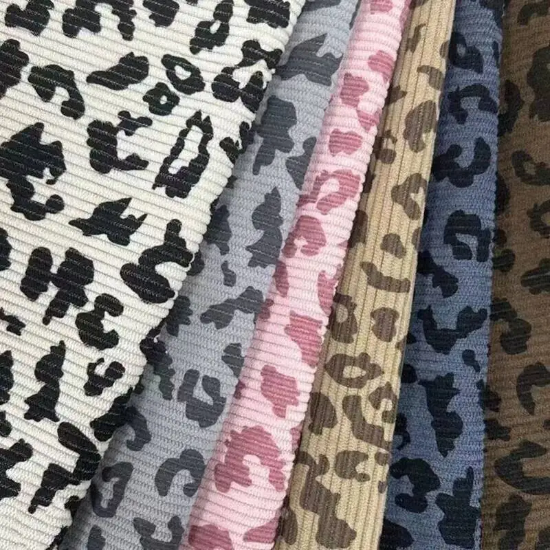 

Leopard-Print Corduroy 145x50cm Sold By The Yard Patterned Polyester Printed Fabric DIY Home Sewing Textiles Patchwork Fabric