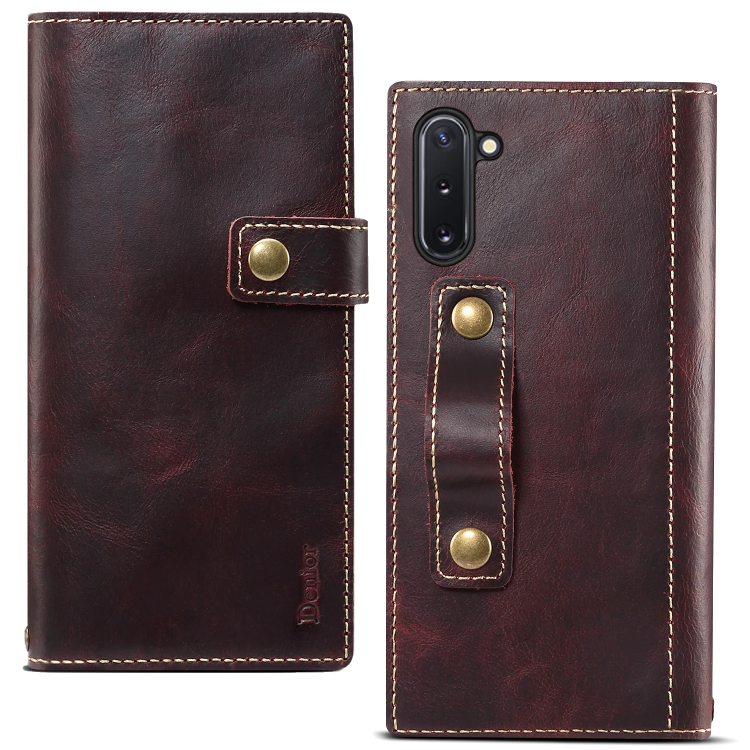 

Real Leather Phone Case For Samsung Galaxy Note 20 10 S20 Plus Note20 Note10 Ultra With Cards Holder Luxury Cowhide Cover Coque