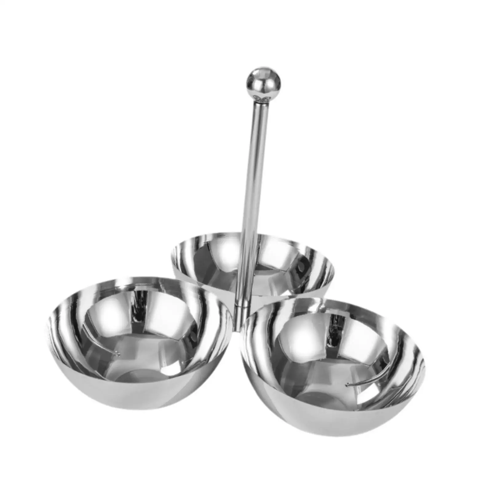 304 Stainless Steel Multi Section Serving Bowl for Mixed Snacks BBQ Vegetables and Restaurant Features