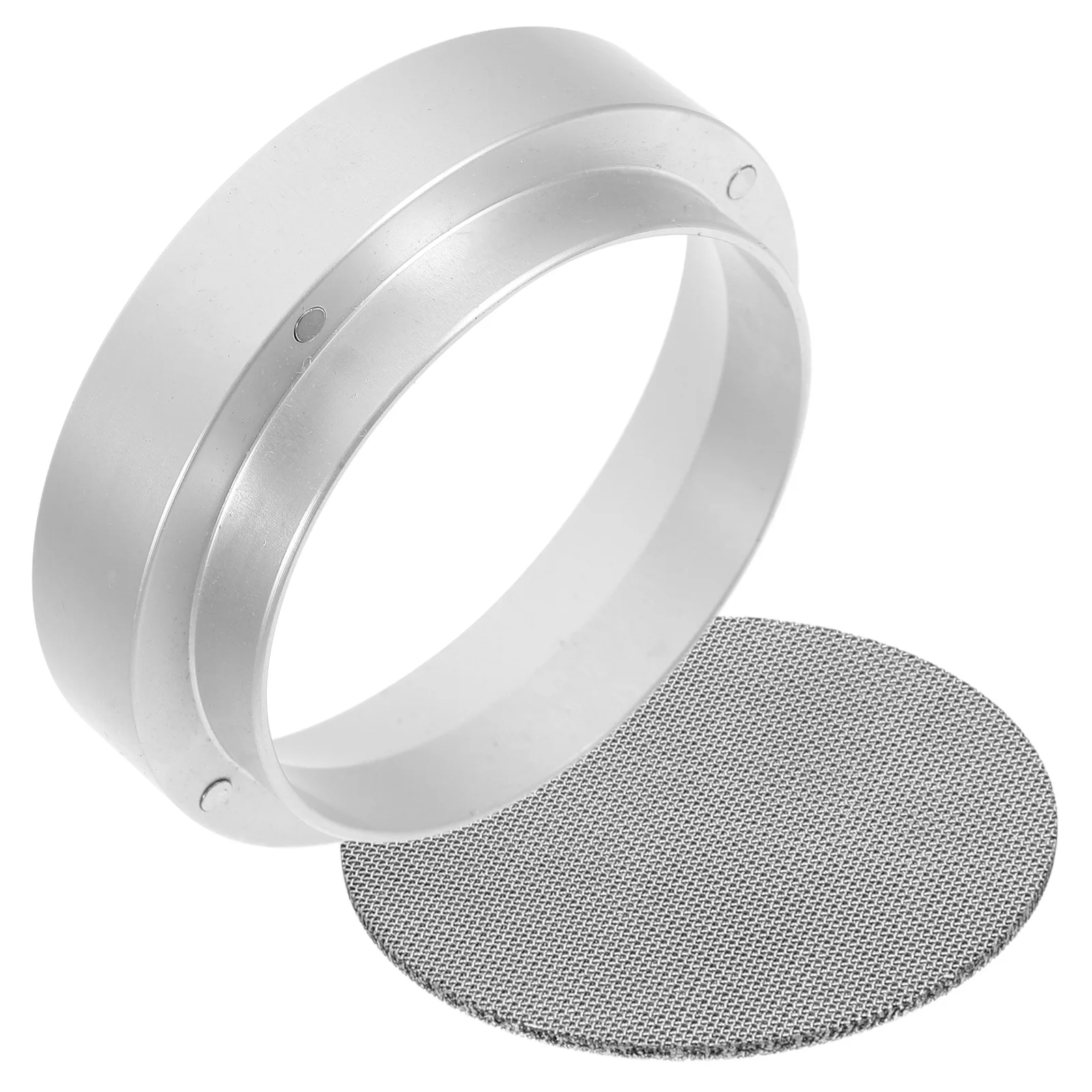 

Coffee Handle Set Filter Powder Ring Mini Container with Lid Separator Tool Aluminum Alloy Basket Filters