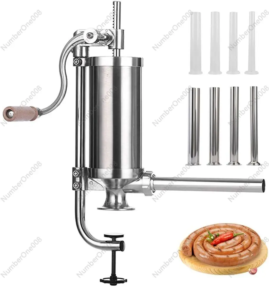 

6 фунтов/3 л ручная горизонтальная колбасная начинка из нержавеющей стали мясорубка кухонный инструмент