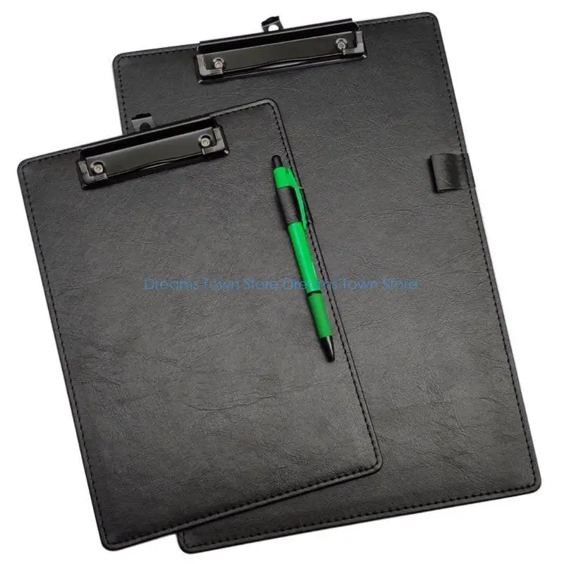 

HX6A File Writing Pad Clipboard PU Leather File Paper Clip Board Writting Pad