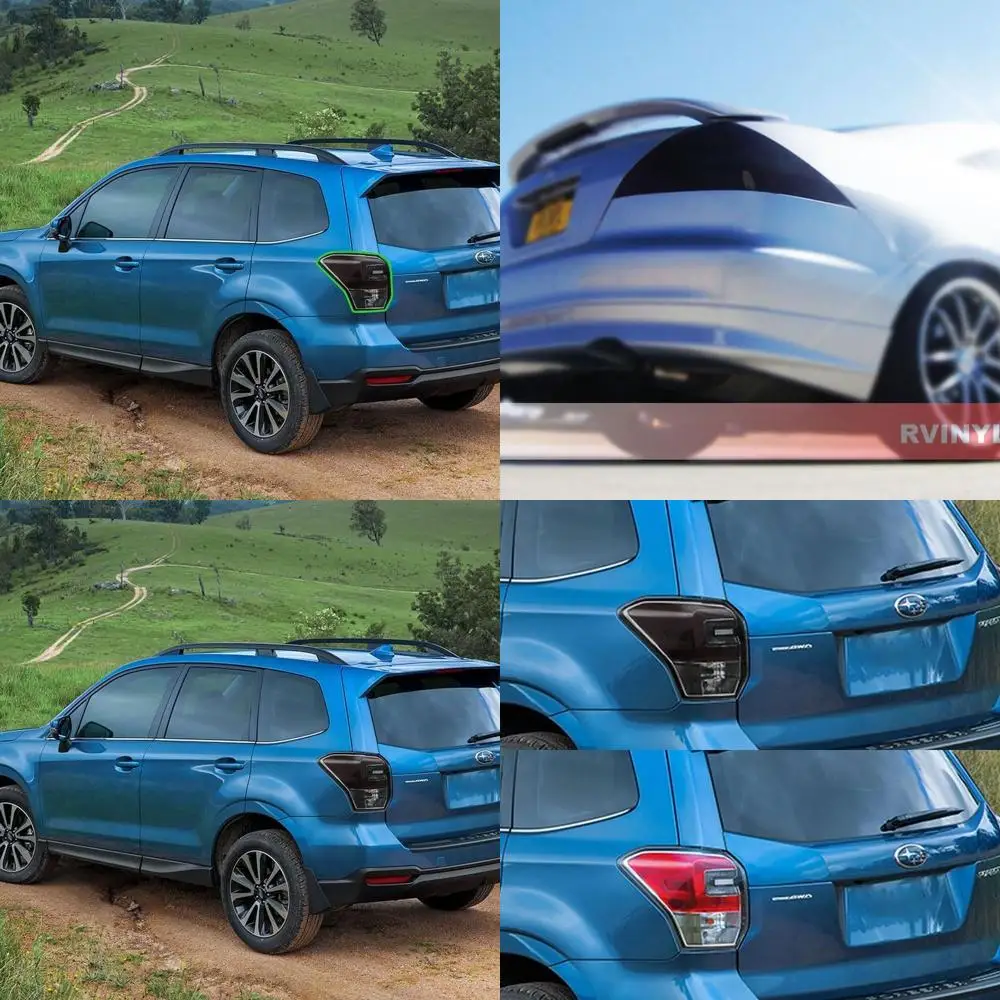 

Rvinyl Tail Light Pre Cut Film Tint Cover Kit in Matte Smoke Compatible with Subaru Forester 2014-2018 - Adhesive Backs