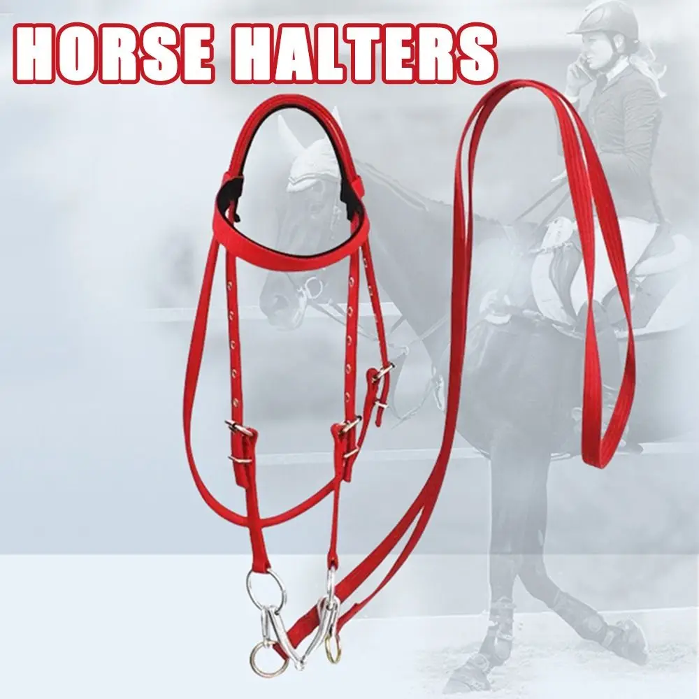 Thickened Horse Halters Comfortable Adjustable Strap Horse Neck Stretcher Heavy Duty Durable Horse Bridle Training Rope