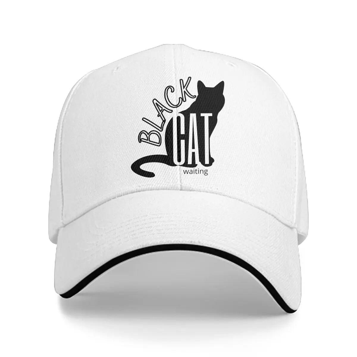 Summer Cap Sun Visor Waiting Hip Hop Black Cats Peaked Hats