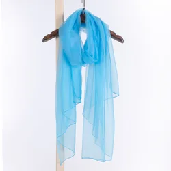 Summer Ice Silk Scarf Sexy Women Headscarf Long Thin Oversized Chiffon Seaside Beach Towel Sunscreen Shawl Air Conditioning Cape