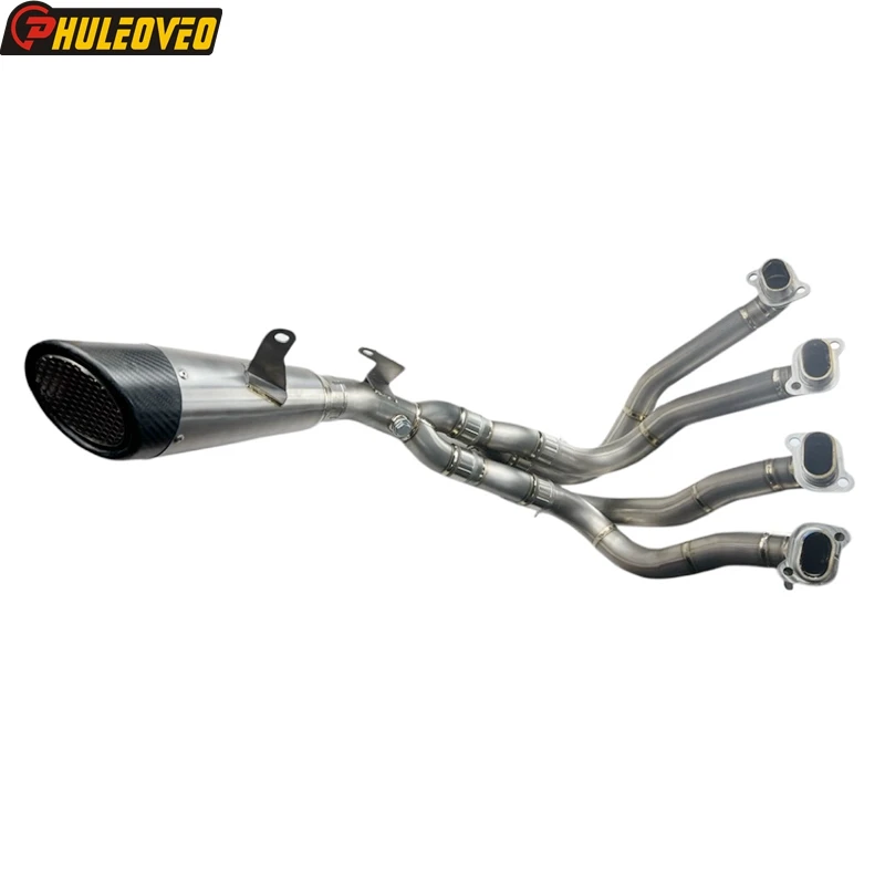 

Titanium Alloy for Kawasaki NINJA H2 2015-2024 H2 CARBON 2017-2024 Motorcycle Exhaust Full System Manifold Header with Muffler