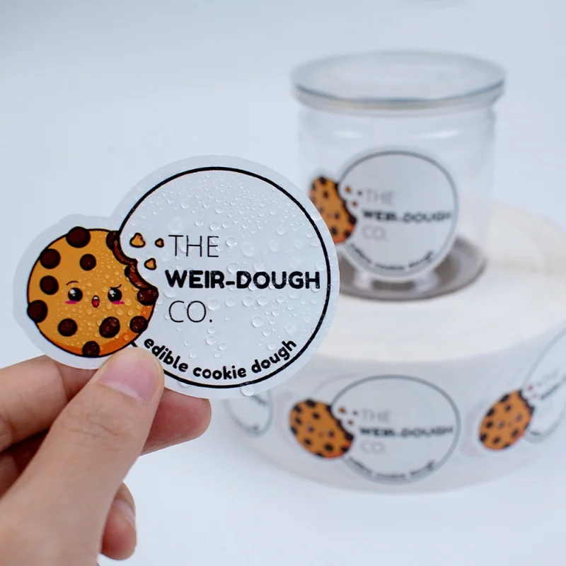 20 0 pieces.Custom Business Waterproof Label Stickers CMYK Printing Label Roll Logo Stickers Cosmetic Bottles Packaging