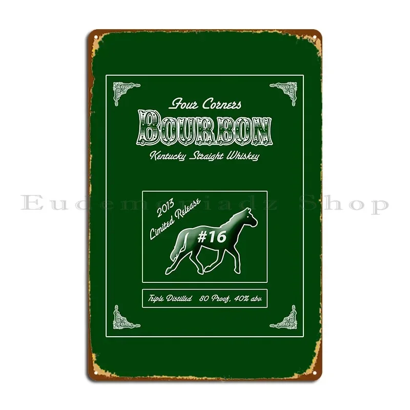 Bourbon Metal Signs Cinema Print Club Wall Plaque Sign Tin Sign Poster