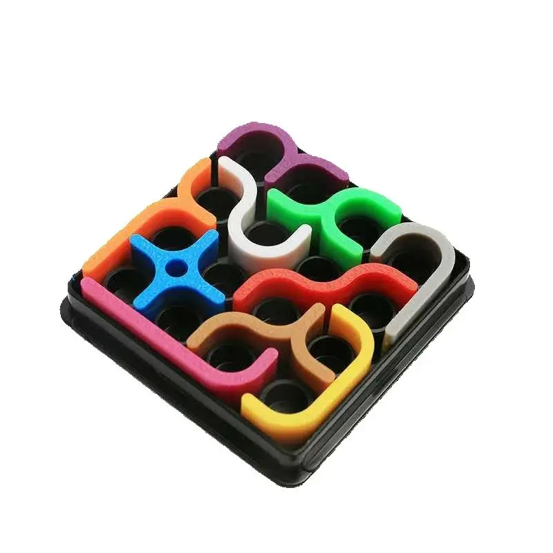 Criativo 3d inteligência quebra-cabeça curva louca sudoku jogos de quebra-cabeça linha geométrica matriz brinquedos para crianças aprendendo brinquedo presente
