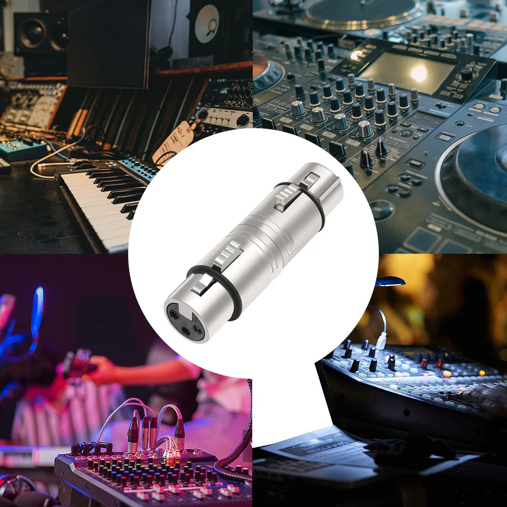 High Performance XLR Female to Female Audio Adapter for Pro Audio Microphones and Sound Systems with Gold Plated Connectors