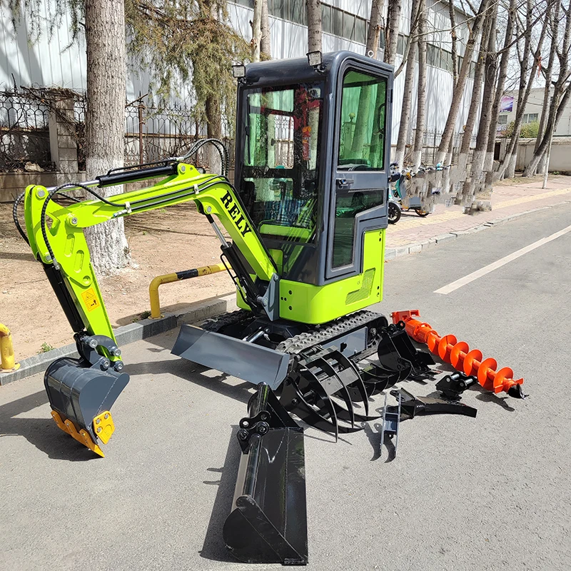 Miniexcavadora diésel personalizada con motor Kubota de 1,2 toneladas, nueva excavadora de orugas usada para granja con certificación CE EPA