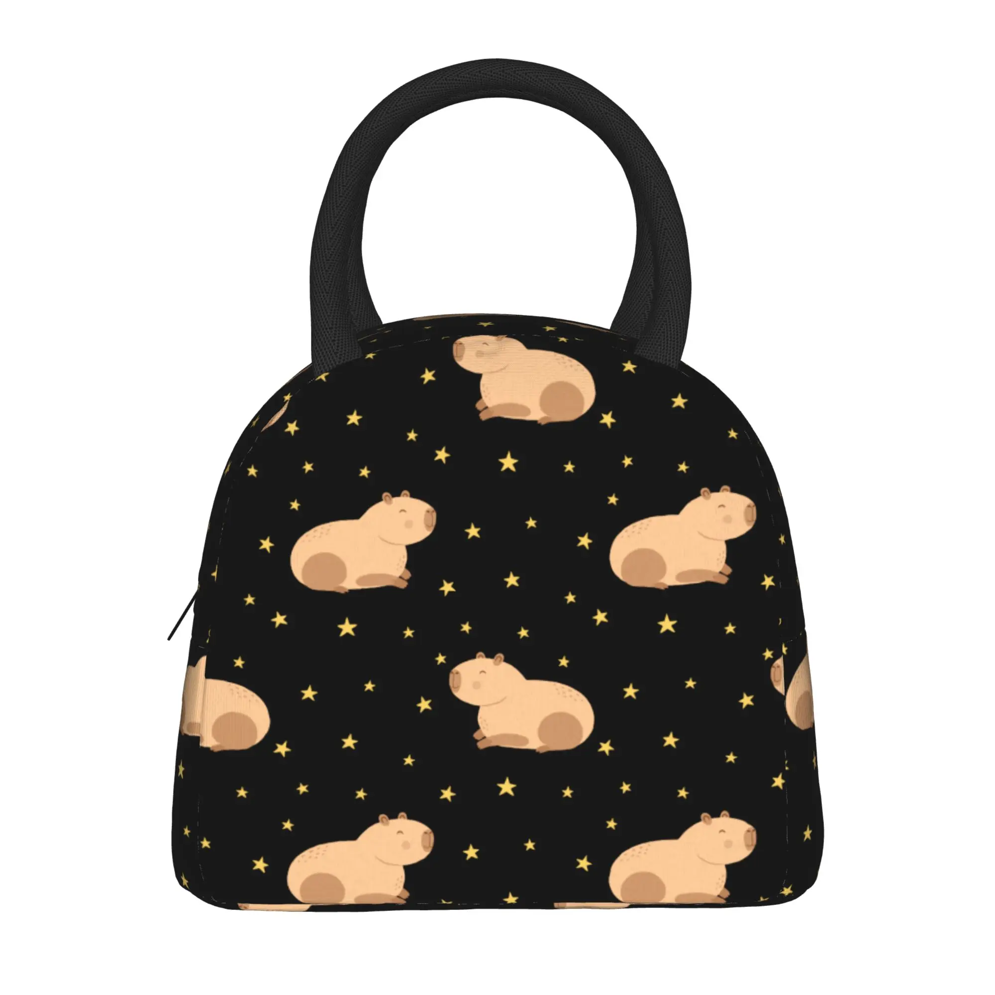 Cute Capybara Cartoon  Insulated Lunch Bags Cooler Bag Meal Container  Portable Tote Lunch Box Bento Pouch Beach  Picnic