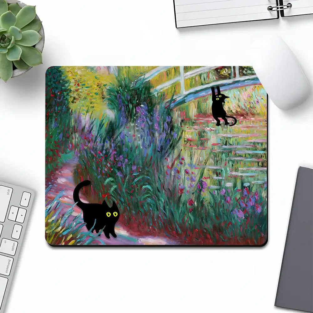 Artist Claude Monet Valorant Mouse Pad Art Gaming Gamer Small Rubber Locking Edge Large Computer MousePad Laptop Desk Pad