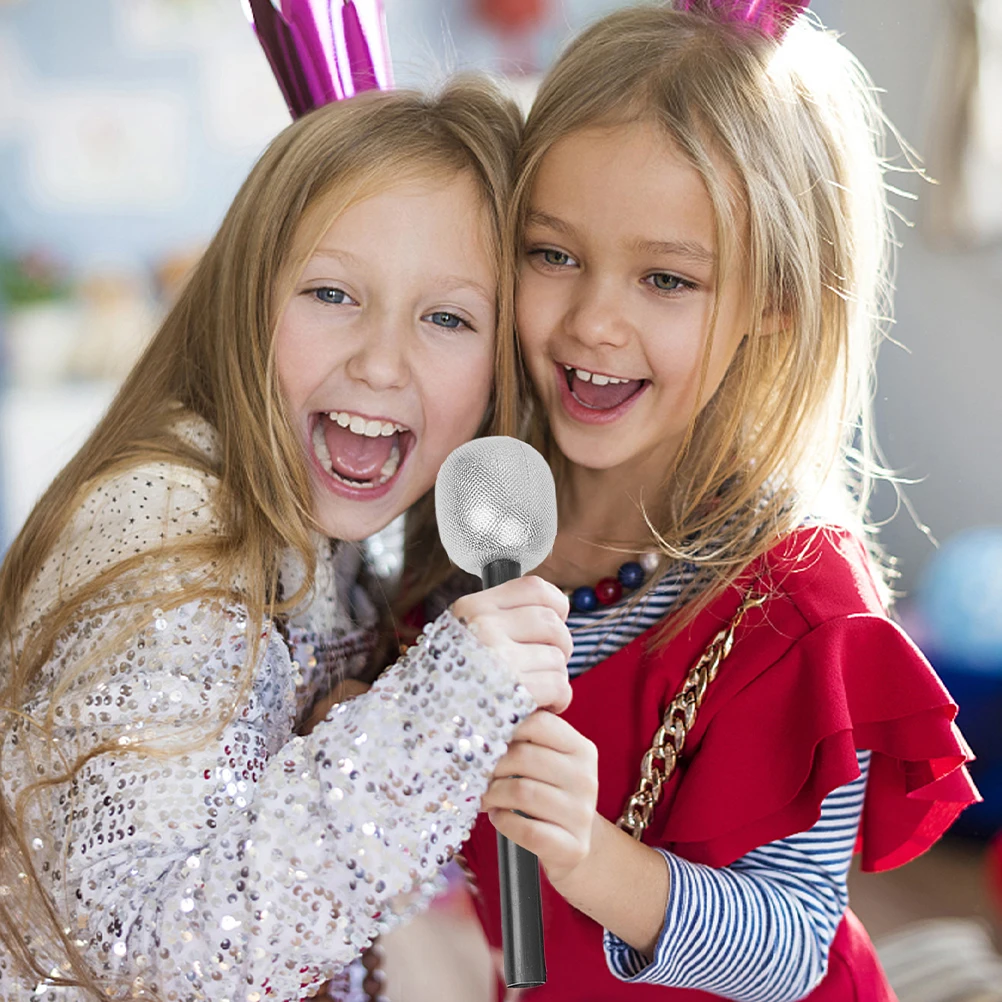 

12pcs Fake Microphone For Kids Karaoke Stage Performance Props Simulated Singing Pretend Play Music Instrument