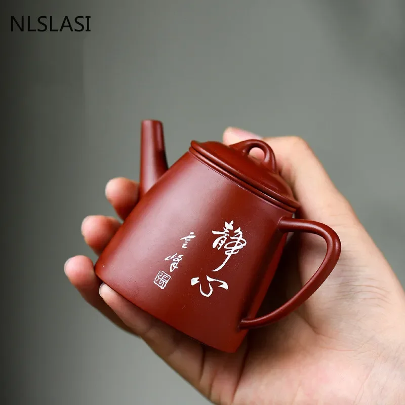 90ML Yixing Purple Clay Tea Pot Handmade Dahongpao Tea Set Authentic Raw Ore Zisha Beauty Kettle Tie Guanyin Puer Drinkware