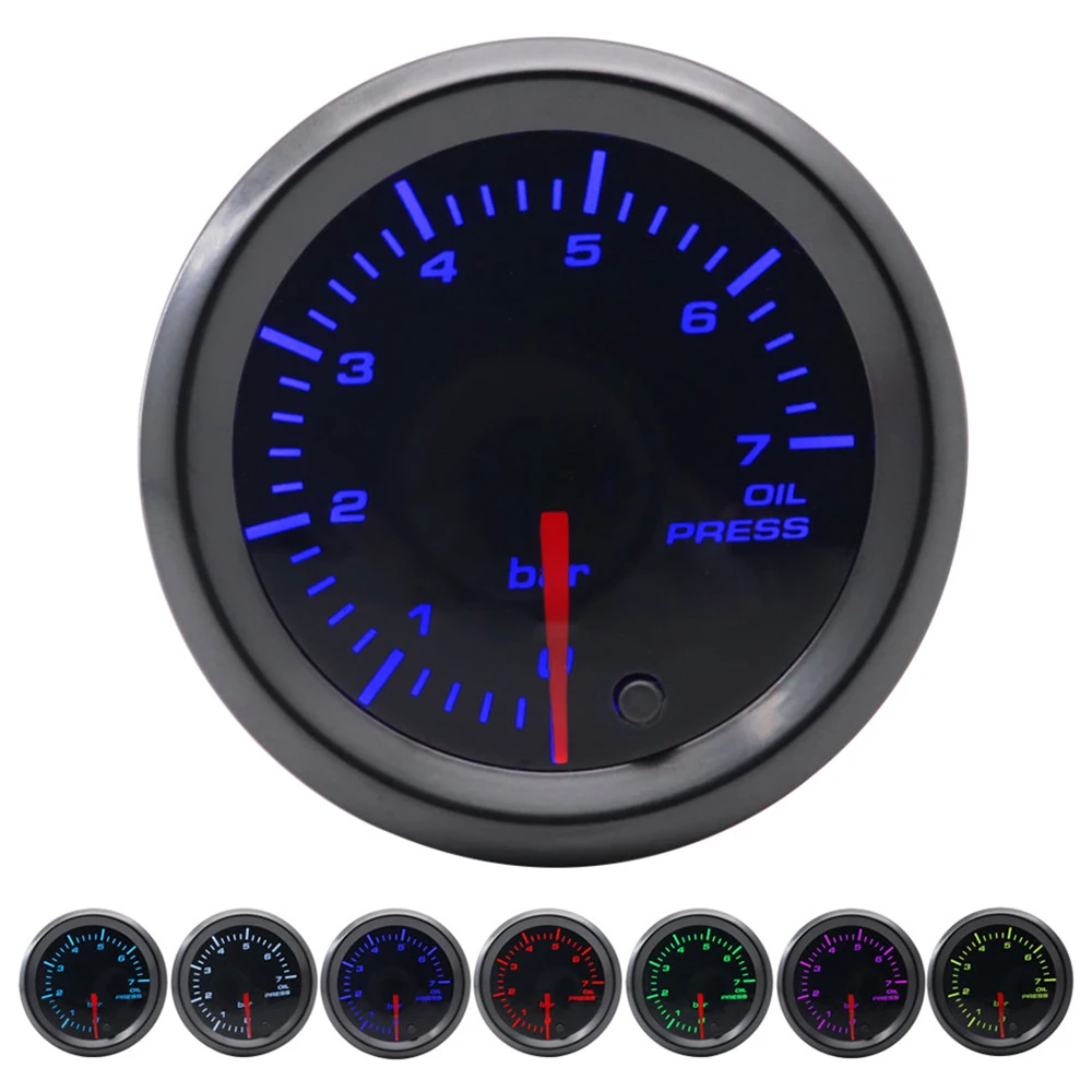 2,52mm LED Getönte 7-Farben-Serie: Boost/Wassertemperatur/Öltemperatur/Öldruck/Voltmeter/Luft-Kraftstoff-Verhältnis/EGT/Drehzahlmesser für Fahrzeuge – Detail 20