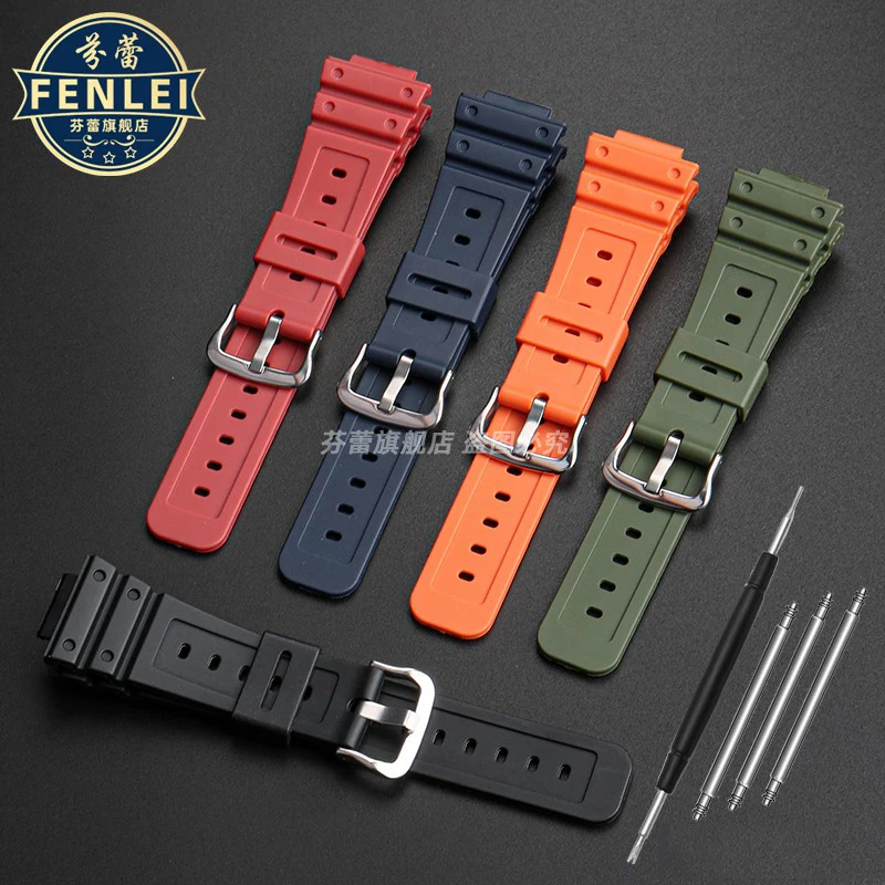 16mm Silicone Bracelet For Casio G-Shock GW-5000/B5600/M-5610 DW5600e GLX-5600 Resin Rubber Strap Waterproof Watchband Ga2100