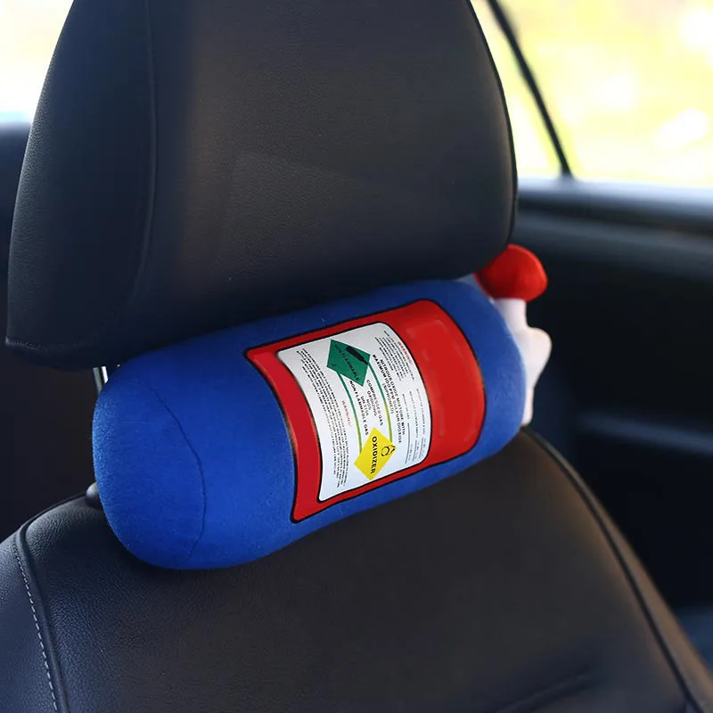 JDM bottle pillow Plush toy turbocharger JDM Travel car headrest Neck Rest cushion decoration Hellaflush