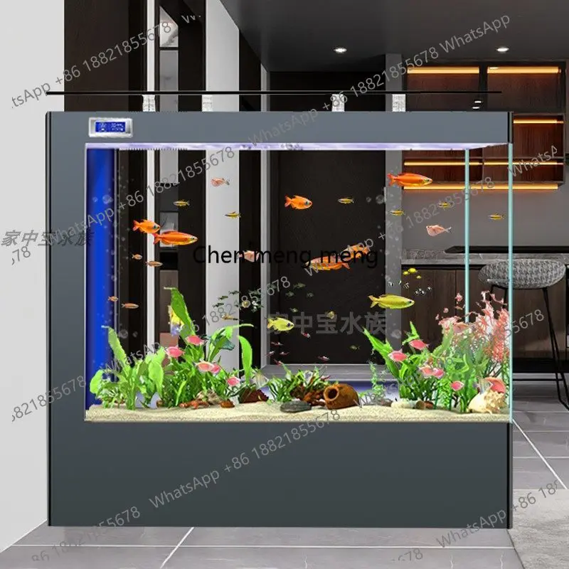 

Large lazy automatic circulation filter ecological aquarium glass fish tank screen in the living room
