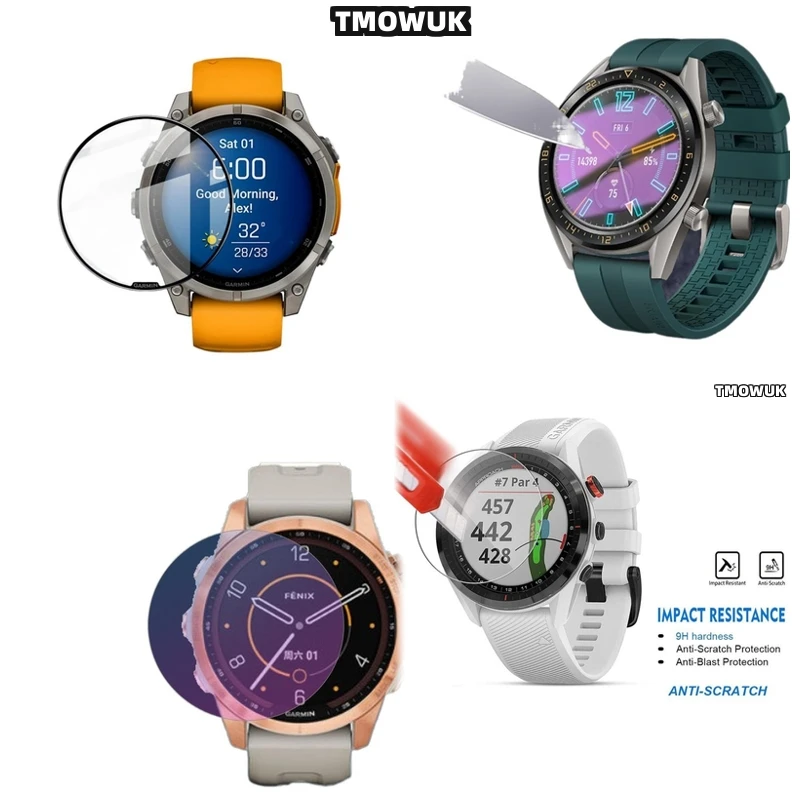 

Tempered Glass Screen Protector For Garmin Fenix 7 7S 7X Pro - 9H Hardness Anti-Scratch HD Clear