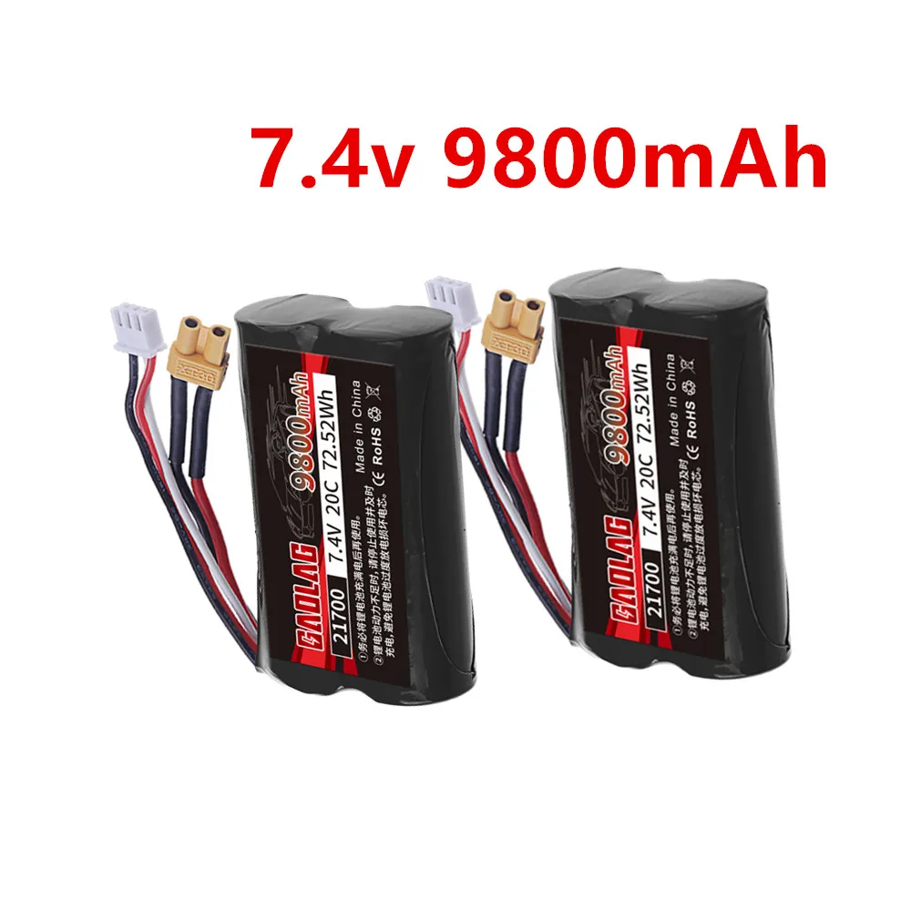 7.4V 21700 9800mAh XT30 plug Battery For HUINA 580 1580 1583 RC toys Accessory 7.4V 2S battery For 1580-005 Huina 580550 583 582