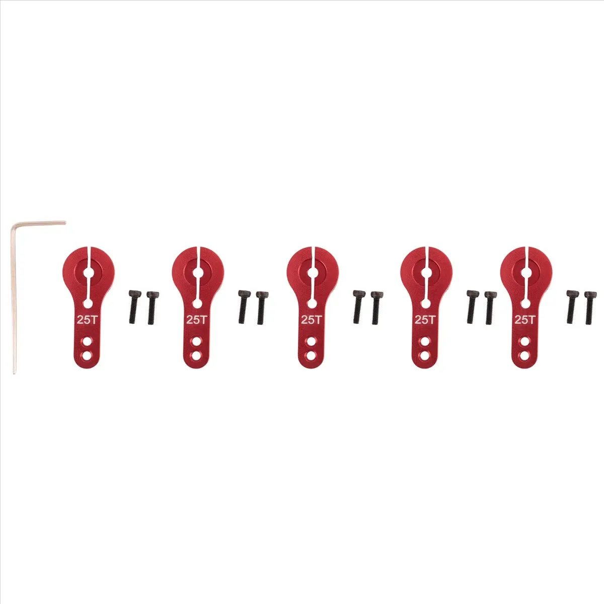 T35C 6Pcs 25T Aluminum Servo Horn M3 threads Steering High Torque Servos Motors Parts RC Car Plane Boat