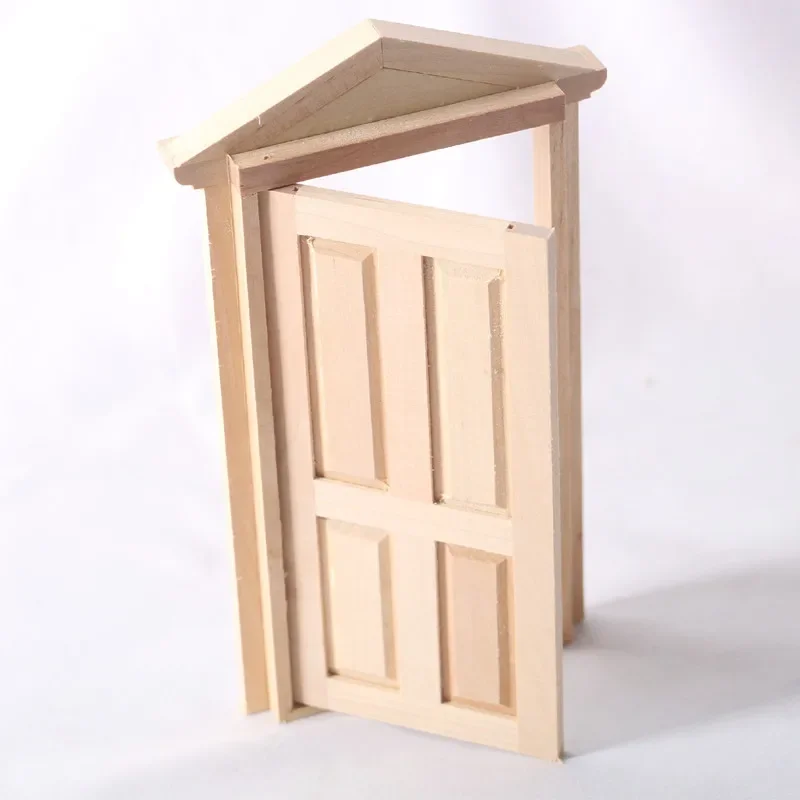 Porta de casa de bonecas 1:12, boneca bjd, espiga 4, modelo de porta de madeira real, bonecas bjd em miniatura, acessórios de móveis, decorações, brinquedos de meninas