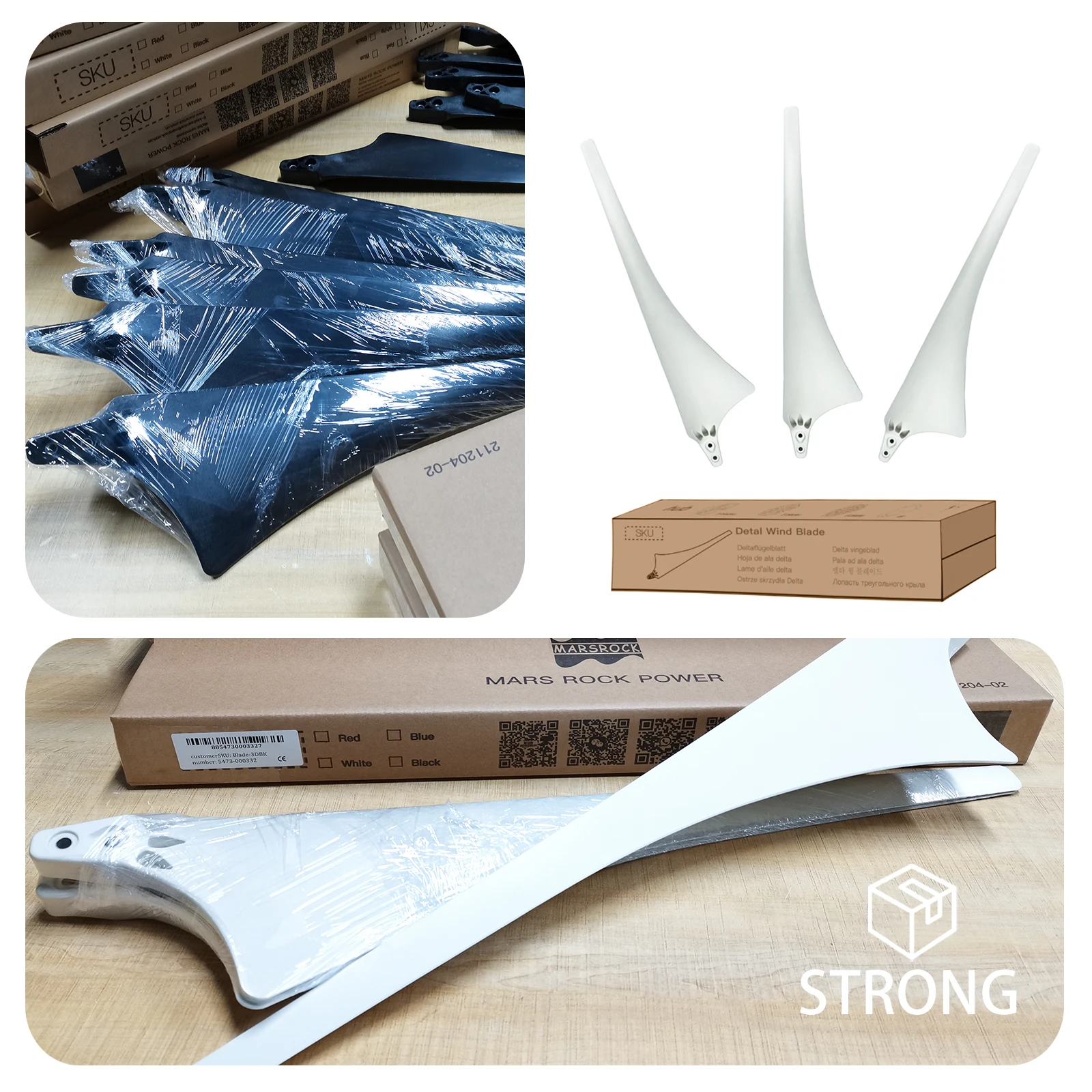 Imagem -05 - Vento Gerador Blades para Delta Wing Fibras de Carbono de Alta Resistência Fibra de Nylon Acessórios Moinho de Vento 630 mm Diy