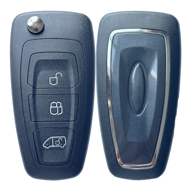 

AK018057 Aftermarket BK2T-15K601-AA/AB/AC For Ford Flip Remote Key 3 Button 434MHz 4D63 Chip