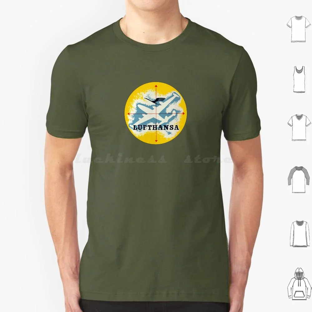 Lufthansa-To All Points! T Shirt Cotton Men Women DIY Print Flying Flight Vintage Travel Bloxworth Transportation Nostalgia