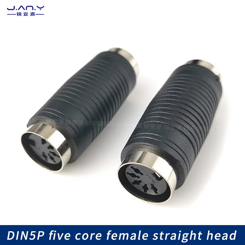 Large DIN-5pin female to female straight five core circular two-way connector S terminal MIDI female to female extension head