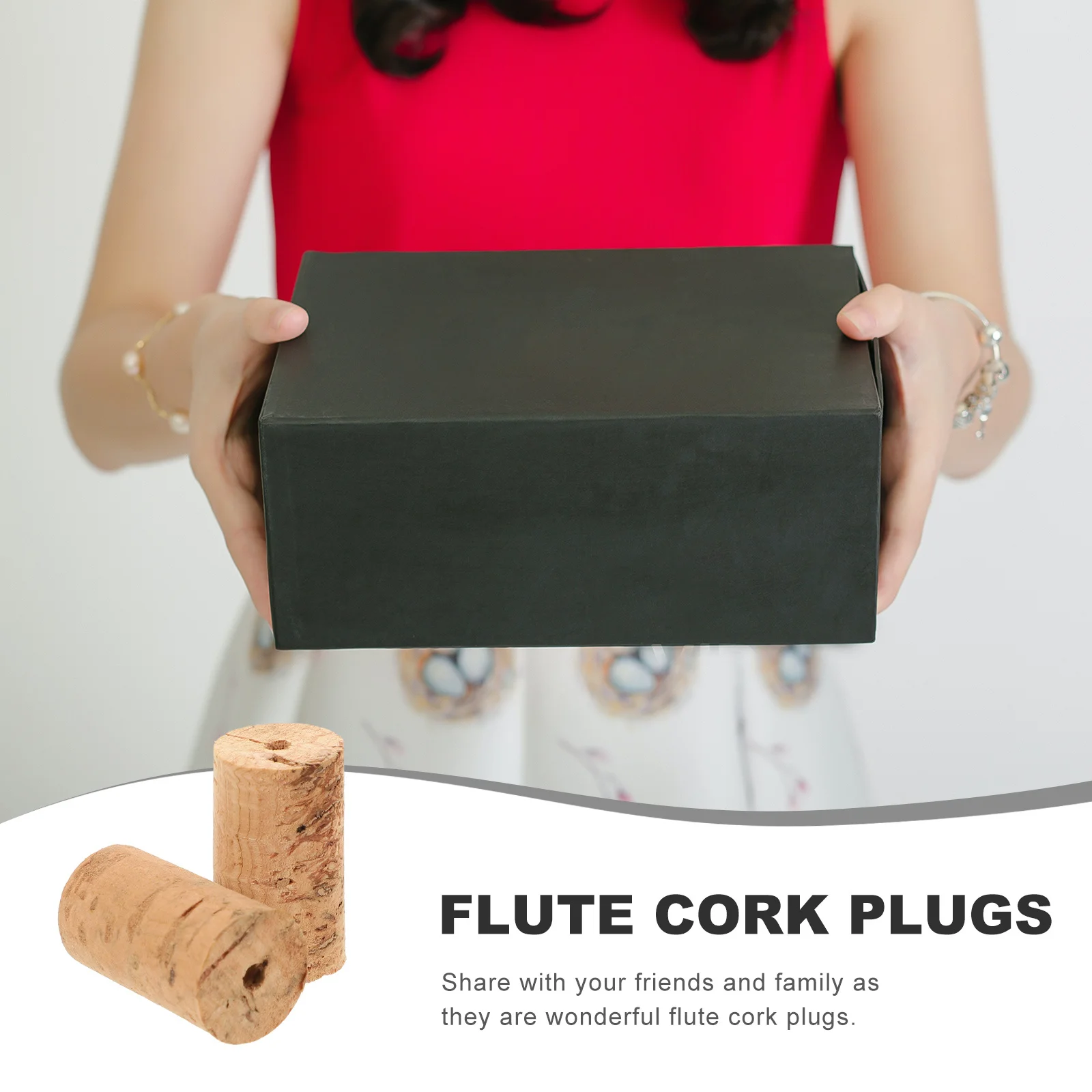 

2Pcs Flute Cork Plugs Wooden Repair Accessories Khaki Lightweight Portable Durable Parts for Flute Maintenance Supplies