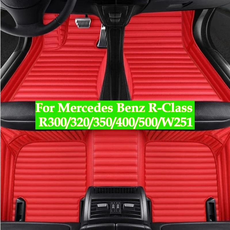 

Custom Car Floor Mats For Mercedes Benz R-Class 2006-2017 R300/320/350/400/500/W251 6/7Seat Accessories Auto leather Carpet Rugs