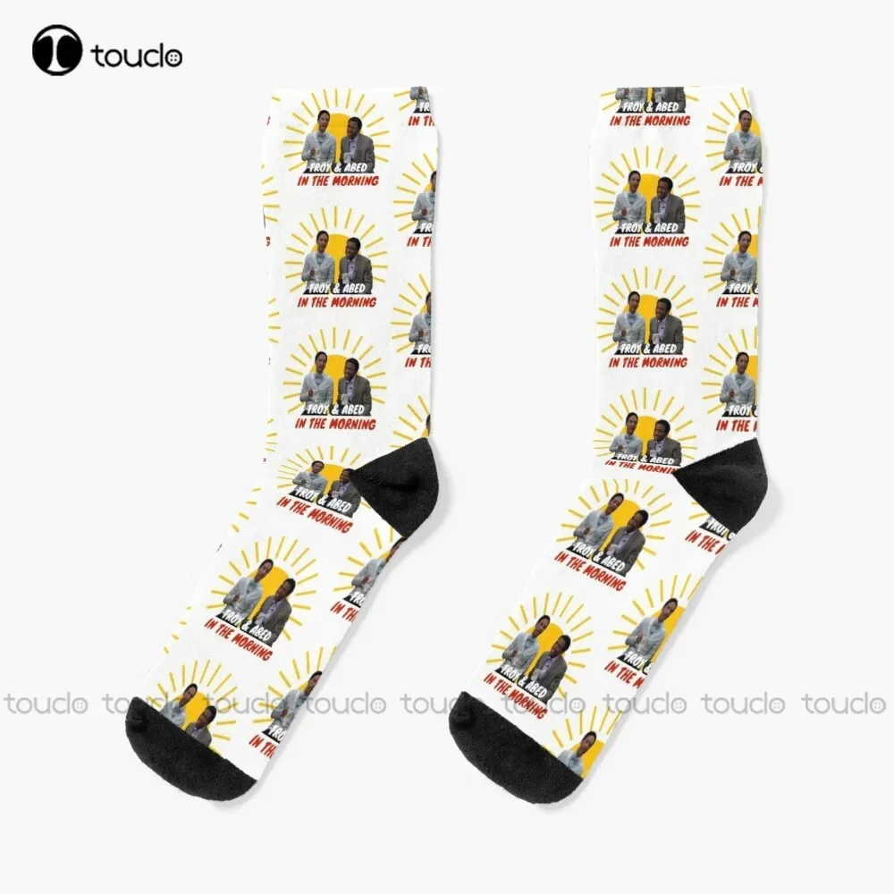 

Troy And Abed In The Morning Socks Womens Socks Crew Unisex Adult Teen Youth Socks 360° Digital Print Custom Gift Funny Sock