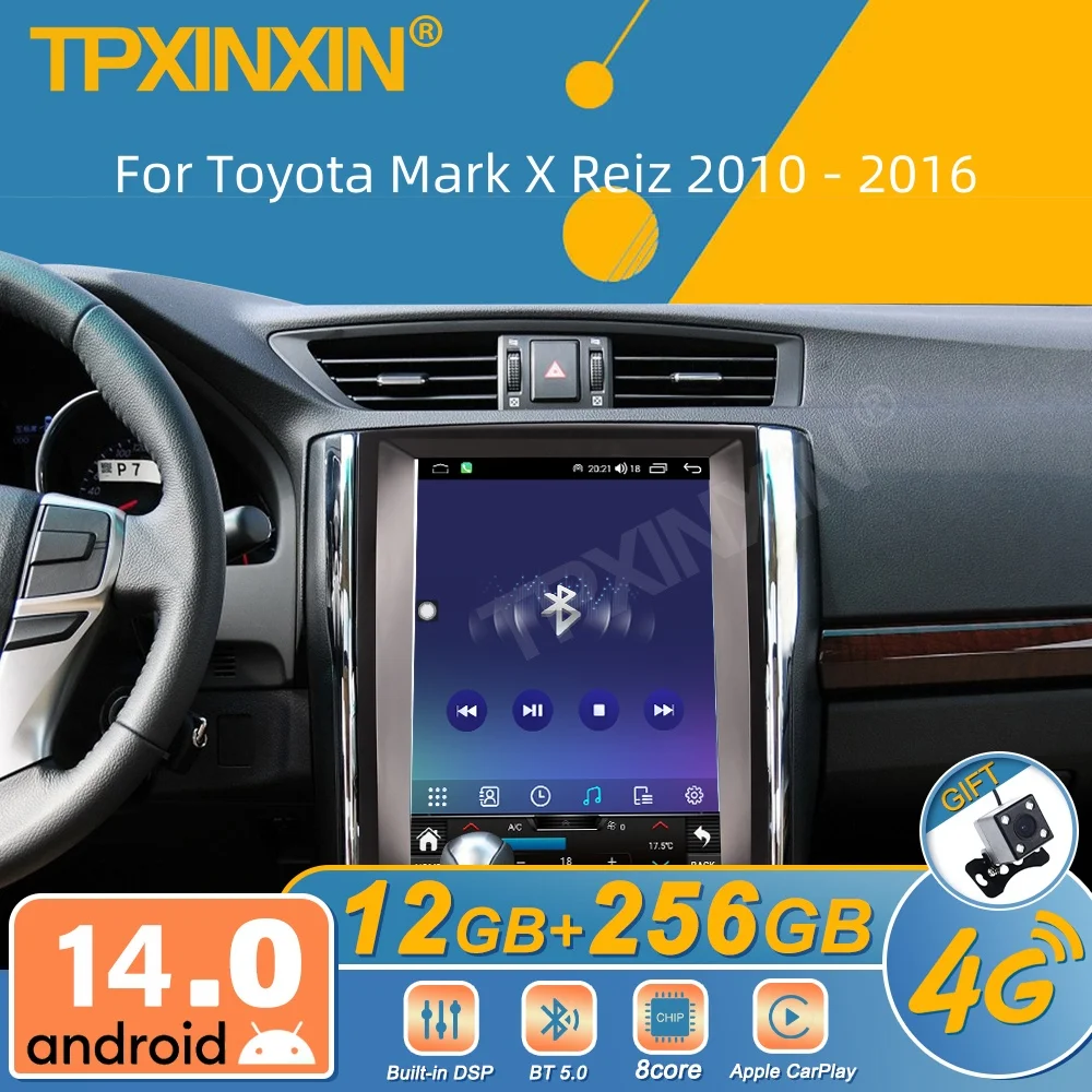 For Toyota Mark X Reiz 2010 -2016 Android Car Radio Multimedia Video Player Wireless Carplay Autoradio Stereo GPS Navi Head Unit