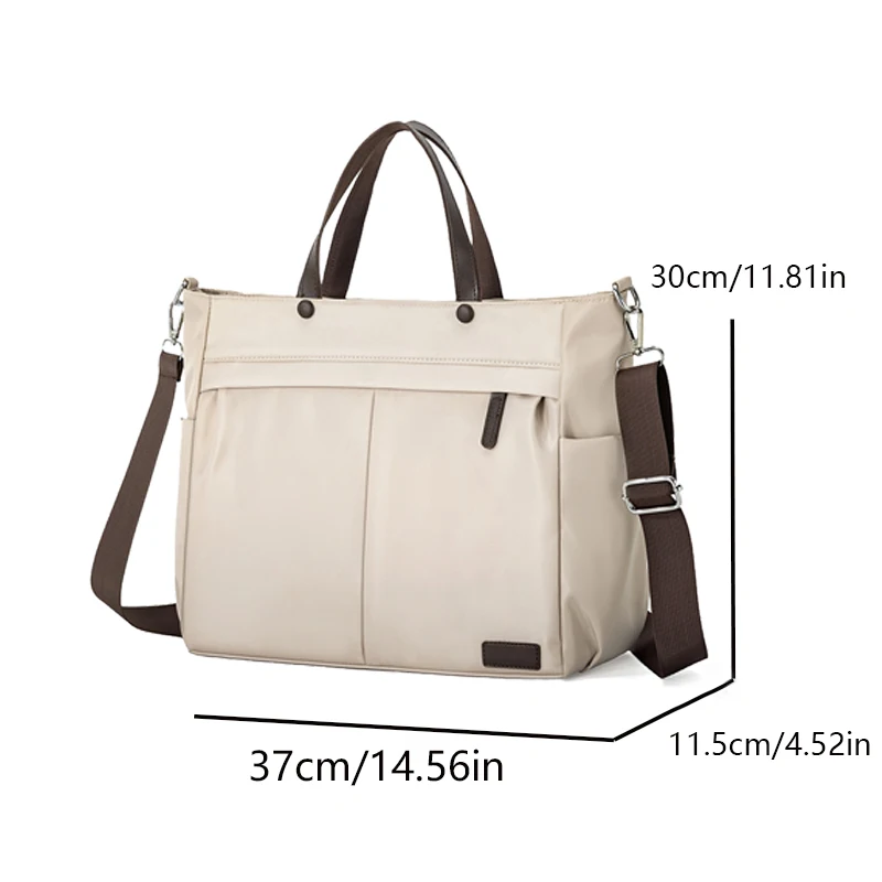 【 Laptop Bag 】 Nylon casual women's laptop bag, daily commuting briefcase, lightweight women's single-shoulder bag