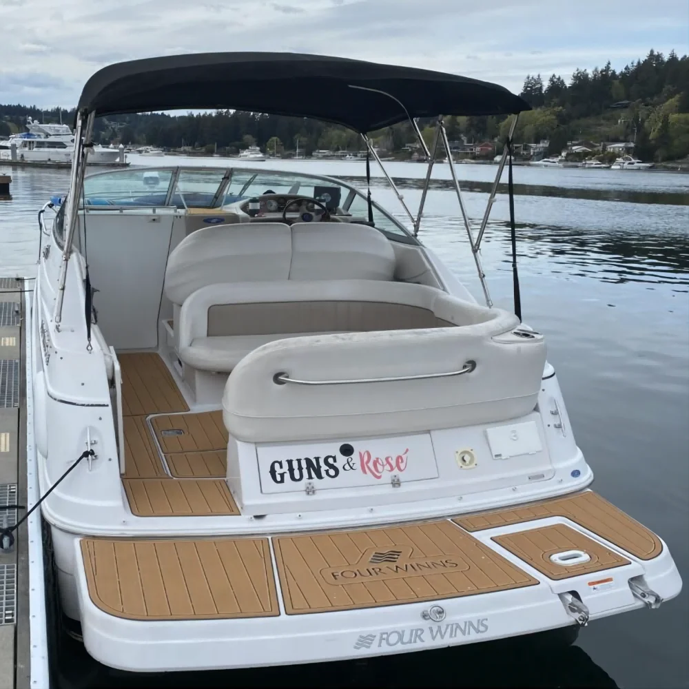 2004 Four Winns Horizon 250 Swim Platform Cockpit Pad Boat EVA Faux Teak Deck Floor Mat SeaDek MarineMat Style Self Adhesive