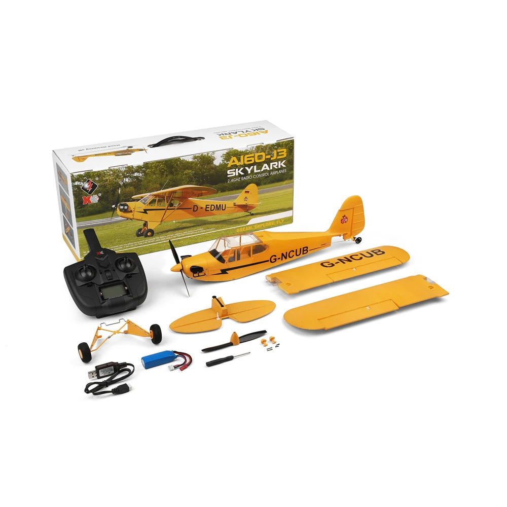 XK A160-J3 skřivan polní 3D/6G systém 650mm rozpětí křídel EPP RC letounu RC hoblík RTF