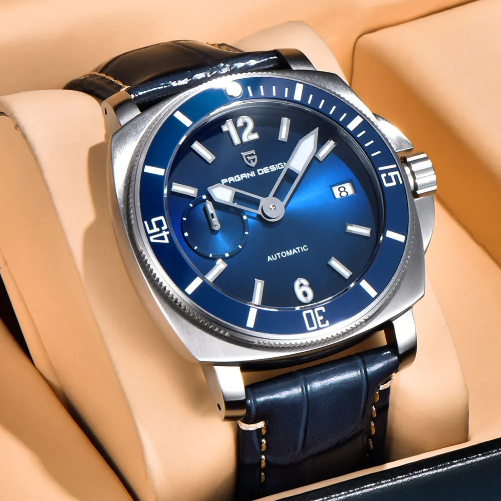 PAGANI DESIGN 43mm Mechanical Wristwatch Ceramic bezel Men's Watch Top Brand 100M Waterproof Automatic Watches Relogio Masculino