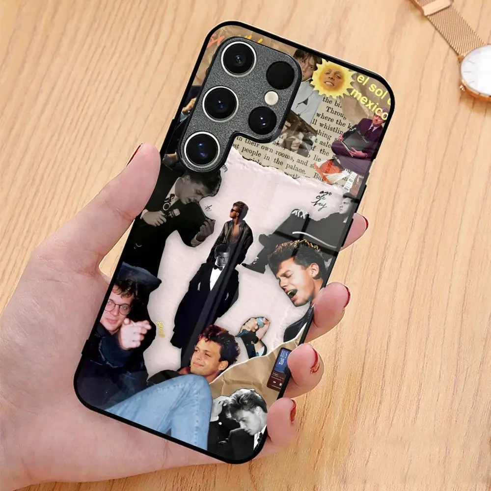 Singer L-Luis Miguel MAISTO Mouse Pad Glass Phone Case For Samsung Galaxy A15 A25 A35 A55 A14 A54 A13 A33 A53 A51 A05 A04