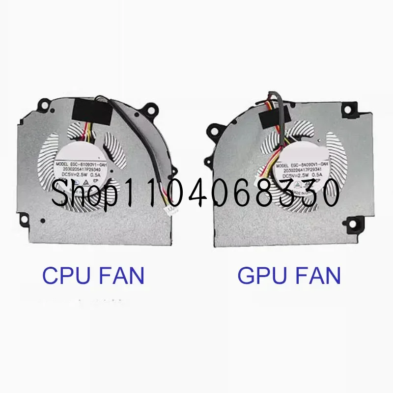 Nouveau ventilateur de refroidissement pour processeur d’ordinateur portable et refroidisseur de GPU, compatible avec les modèles Clevo PD70S, PD50S, EGC-84090V1-0AH, EGC-81090V1-0AH, DC5V.