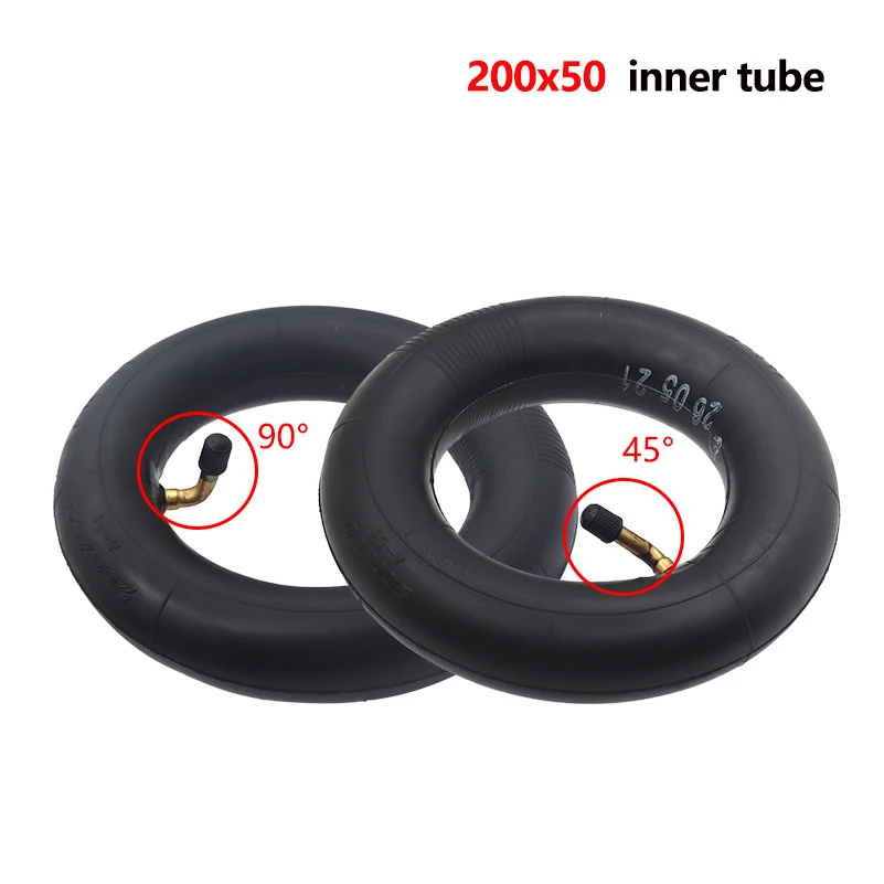 Neumático de tubo de butilo de tubo interior de 200x50 para ruedas delanteras y traseras de patinete eléctrico de 8 pulgadas piezas de repuesto de cámara interior de 200*50