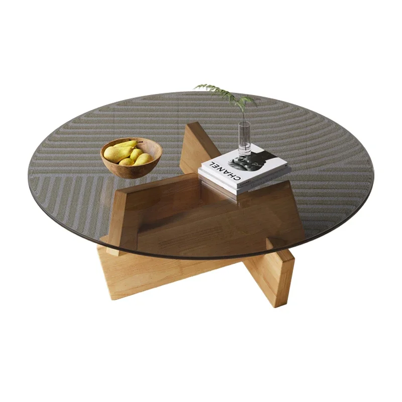 

New Arrival JINSHAN New Arrival Fashion On Sale Hot Sale Solid Wood Triangle Design Aesthetic Coffee Table Quality Custom Home S