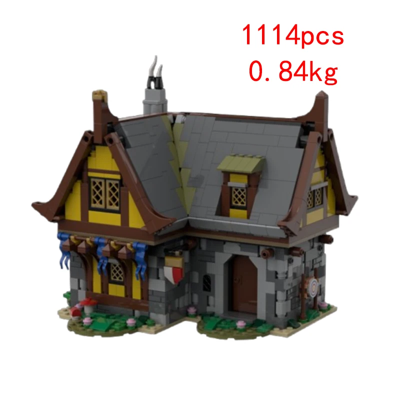 スポットMOC- 134909   1114 個小さな粒子アセンブリビルディングブロック中世の建物居酒屋城モデルおもちゃギフトセット