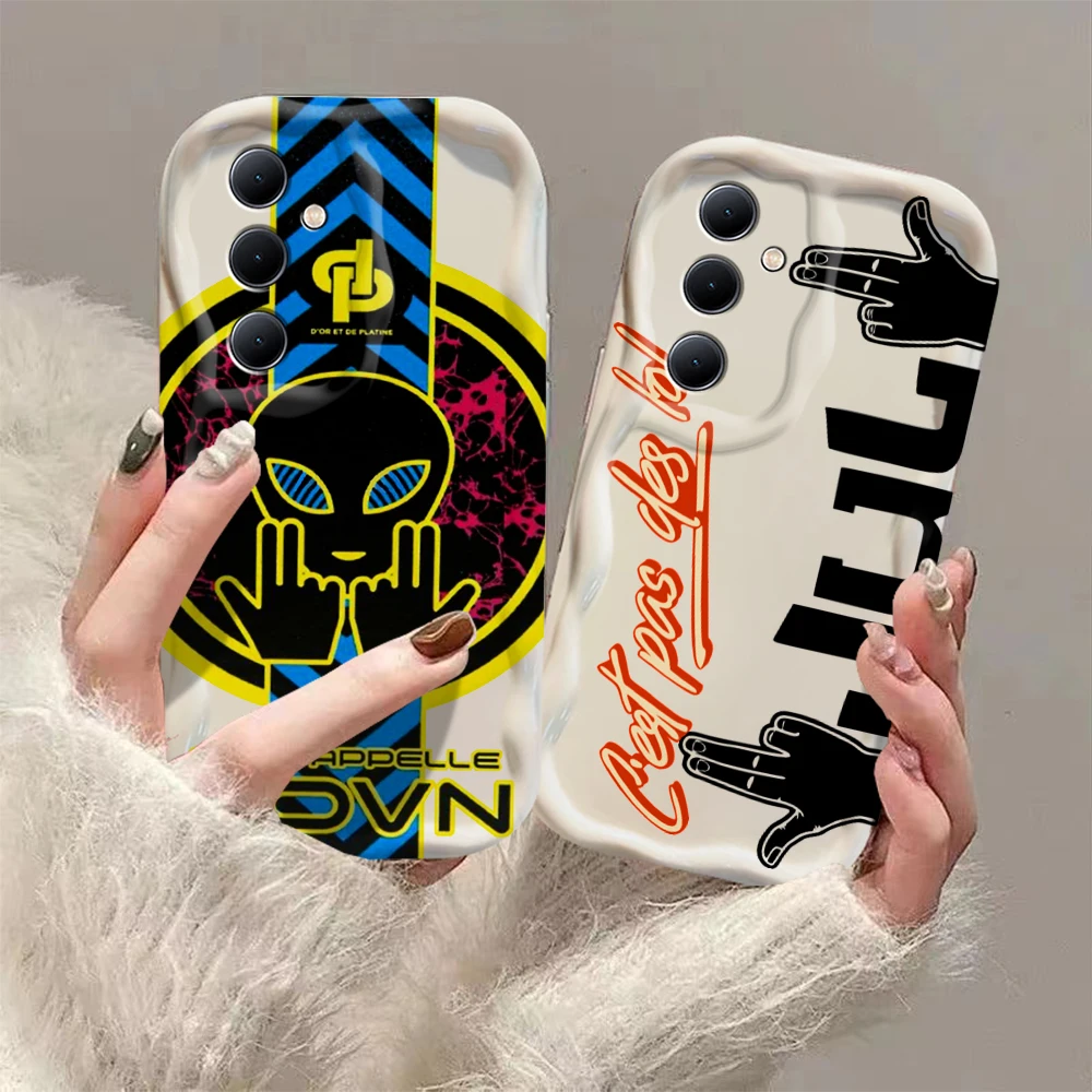 

Rapper JuL C'est Pas Des Lol 3D Wave Phone Case For Samsung Galaxy S24 S23 S21 S20 FE Plus Ultra 4G 5G Soft Silicone Back Cover